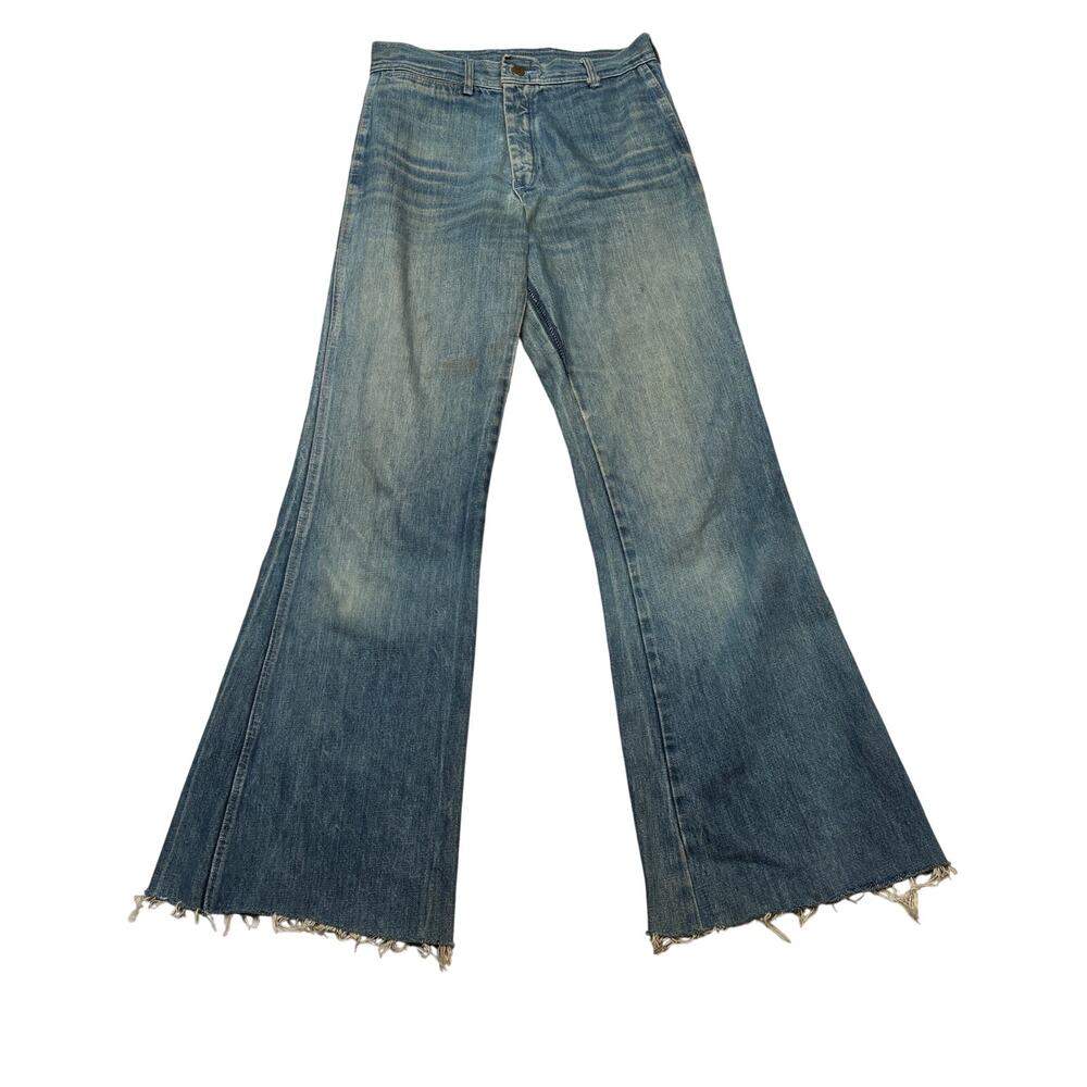 Vintage 70s Sticky Fingers Denim Wide Leg Flare Jeans Women's 28 Boho Hippie